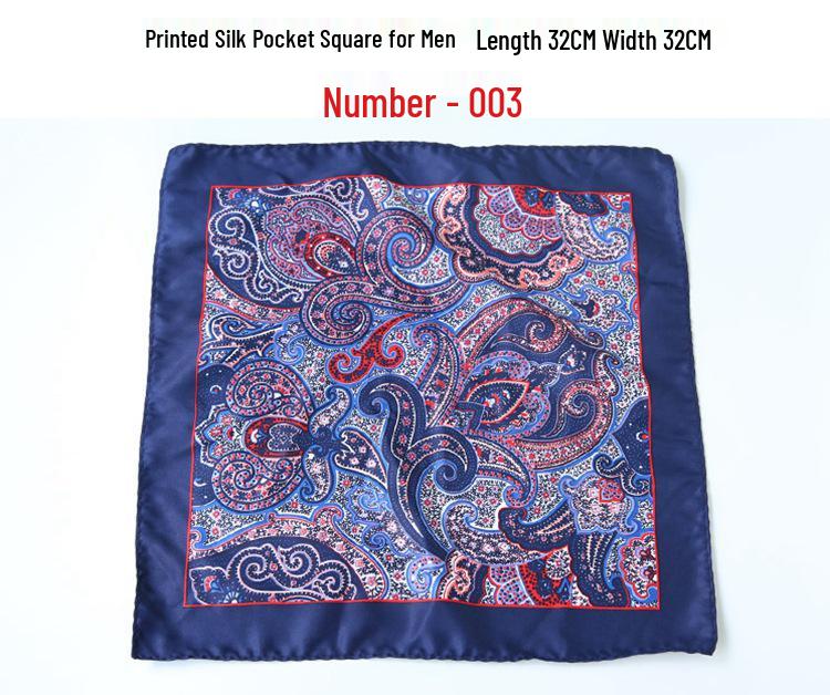 Men's Retro Wedding Pocket Square - Groom & Best Man Viscose Handkerchief Scarf