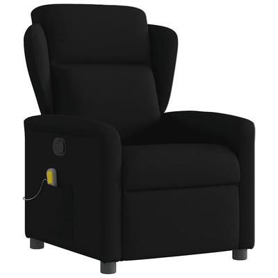 Vidaxl Foldable Massage Armchair, Black, Fabric Upholstered