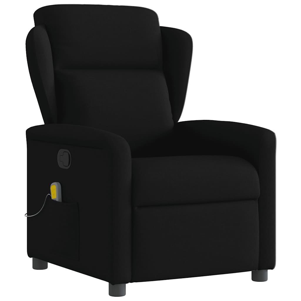 Vidaxl Foldable Massage Armchair, Black, Fabric Upholstered