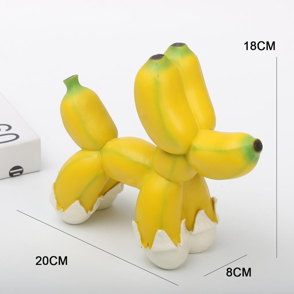 New Creative Resin Crafts Banana Duck Banana Dog Simple Style Decoration Home Interior Tea Table Entrance Small Ornament Gift