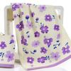 Soft Cotton and Bamboo Fiber Floral Pattern Quick-Drying Bath Towel and Washcloth Set