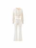 Spring 2026 Women's Diamond Chain Hooded Cardigan & Flare Pants Set