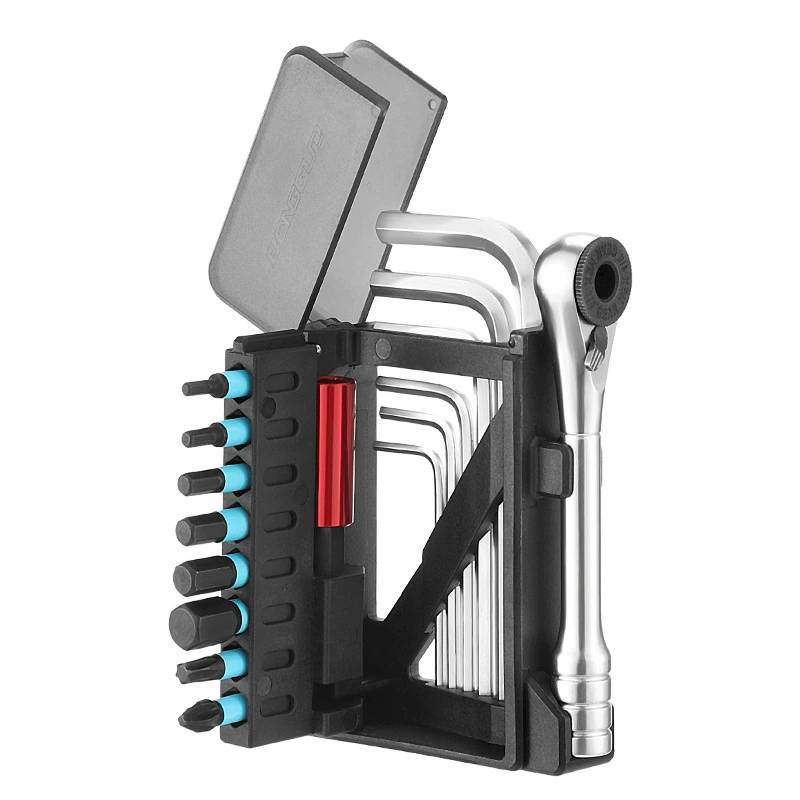 

Bicycle Repair Tool Set With Upgraded Ratchet Wrench Multitool For Home Mechanics
