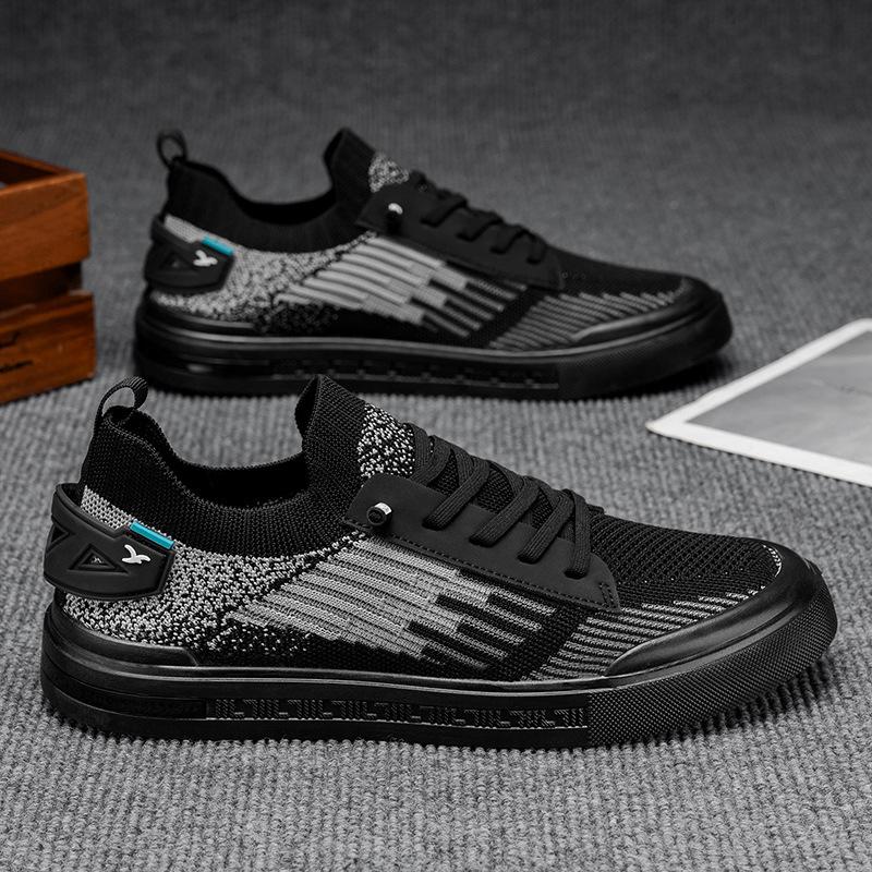 

Men s shoes summer new soft-soled breathable deodorant versatile shoes trendy mesh casual sports shoes one pedal 44