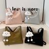 New trendy personalized commuter with pendant shoulder messenger bag zipper bow buckle women's bag