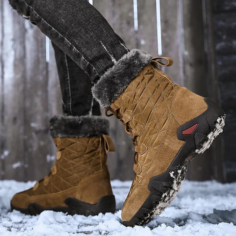 Men's Boots 2026Winter New Snow Boots Super Warm Casual High Top Boot Winter Men's Cotton Shoes Outdoor Anti-skid Platform Boot
