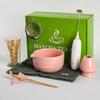 8PCS Bamboo Ceramic Japanese Matcha Tea Set Food Grade Reusable Matcha Stirring Brush With Electric Blender Japanese Chasen