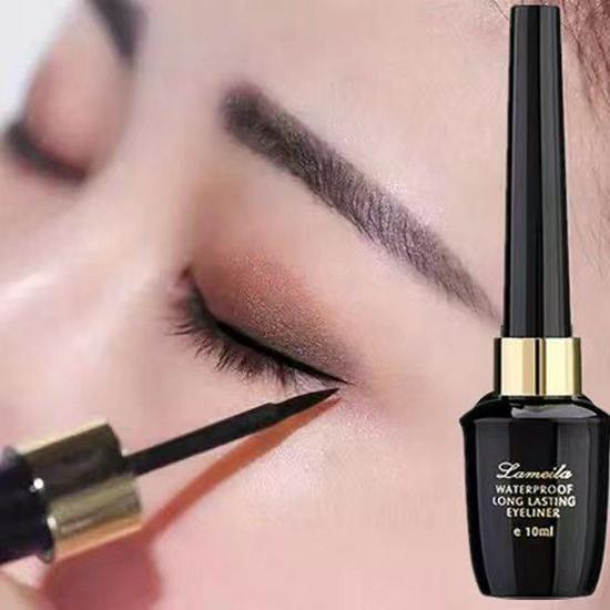 Delineador de Ojos Impermeable Genuino de Larga Duración - A Prueba de Sudor, A Prueba de Manchas, Color Duradero, Amigable para Principiantes Maquillaje Ojo Grande con Punta Dura