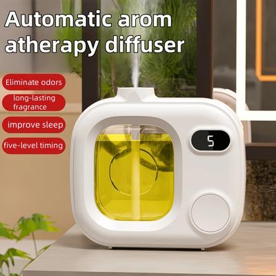 USB Dobíjecí Aromaterapeutický Stroj, 5 Režimů - Digitální Displej, Vhodný pro Dlouhotrvající Domácí Vůně Esenciálních Olejů a Deodoranty na Toaletu