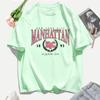 Summer Manhattan 1893 Creative 3D Print Women T Shirts Unisex Casual Y2K Tops Cotton Trendy T-Shirt Hip Hop Comfortable Woman Clothes