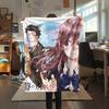 1PC A Silent Voice Print Flannel Blanket, High quality All Seasons, Home Decor, Warmth and Comfort, Perfect for Christmas Gifts
