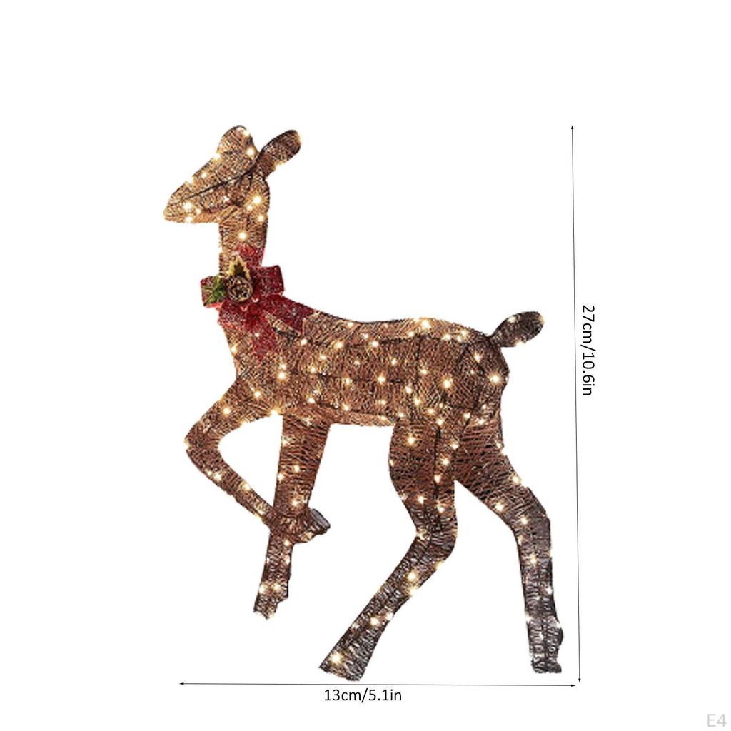 Christmas Lighted Reindeer Ornament for Festive Party Yard Indoor Outdoor L