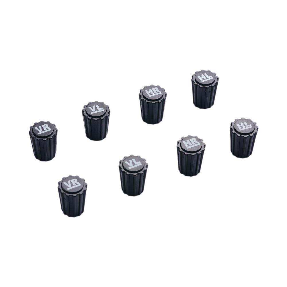 

8Pcs Tire Valve Stem Caps Dustproof Wheel Air Valve Covers With VR VL HR HL Printing ABS Plastic Valve Caps car accessories