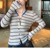 Women S V Neck Long Sleeve Slim Fit Knit Cardigan Sweater Casual Style