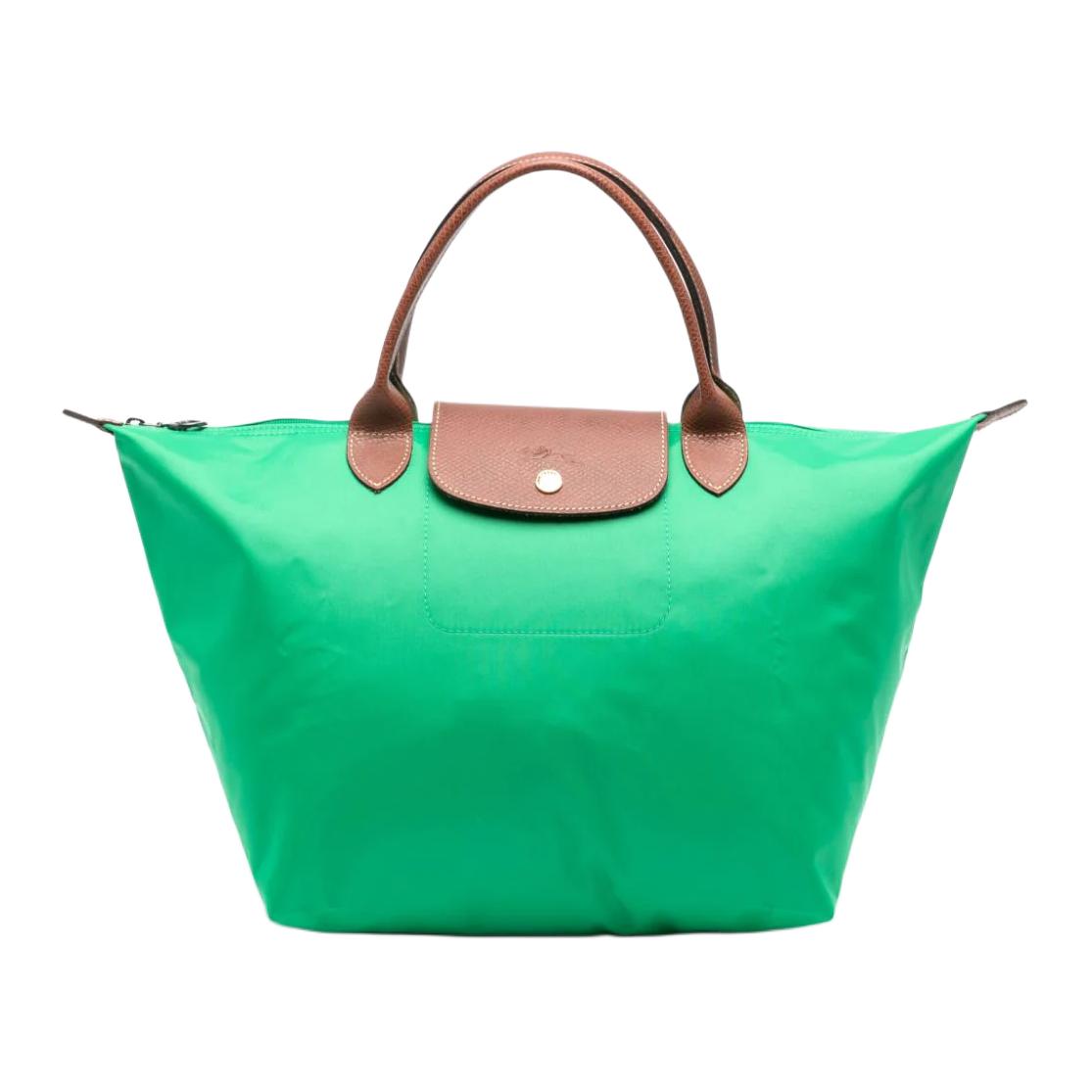 

Longchamp Le Pliage 30 Short Handle Foldable Zipper Nylon Canvas Dumpling Tote Bag Medium Women Tote Bags Green 1623089P88 Basic Set (Bag)