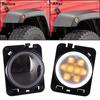 2pcs Front Fender Side Marker Led Light Angel Eye For Jeep Wrangler JK 2007-2017