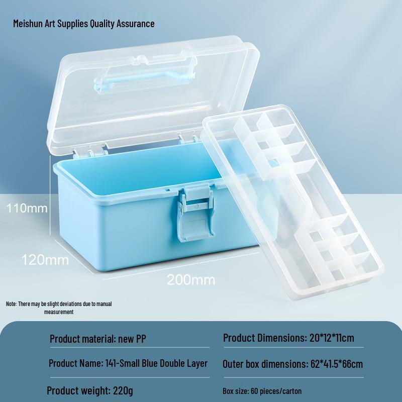 Foldable Three-Tier Extra Large Guka Nail Art & Tool Storage Box for Art Students