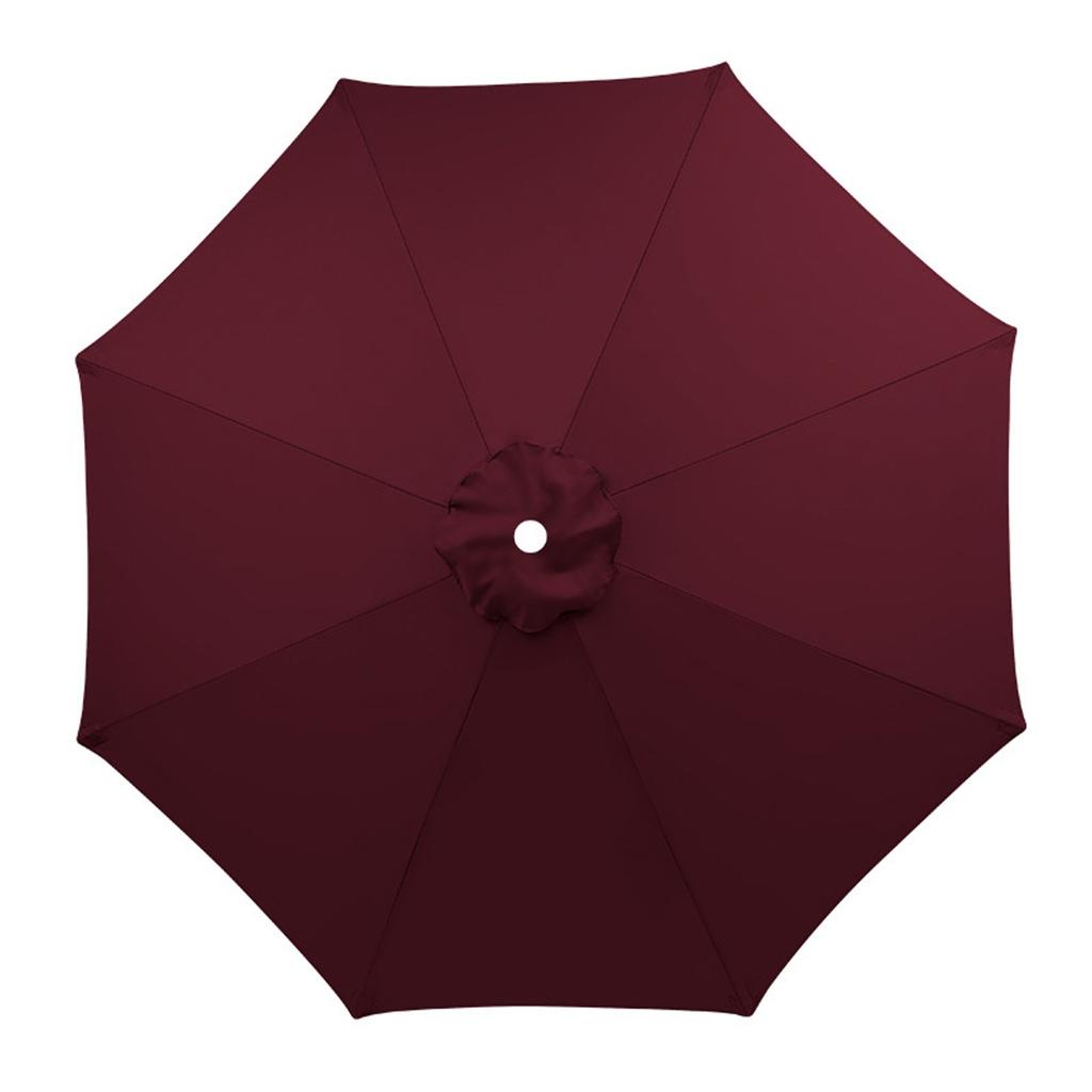 Large Outdoor Patio Umbrella with Durable Red Canopy, UV Protection, Wind Resistant, Easy Crank Lift, 8-Rib Frame for Garden, Deck, Poolside, Backyard