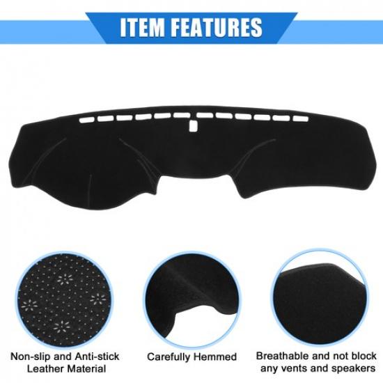 Car Dashboard Cover Mat for Honda Accord 2008-2013 Protective Polyester Black