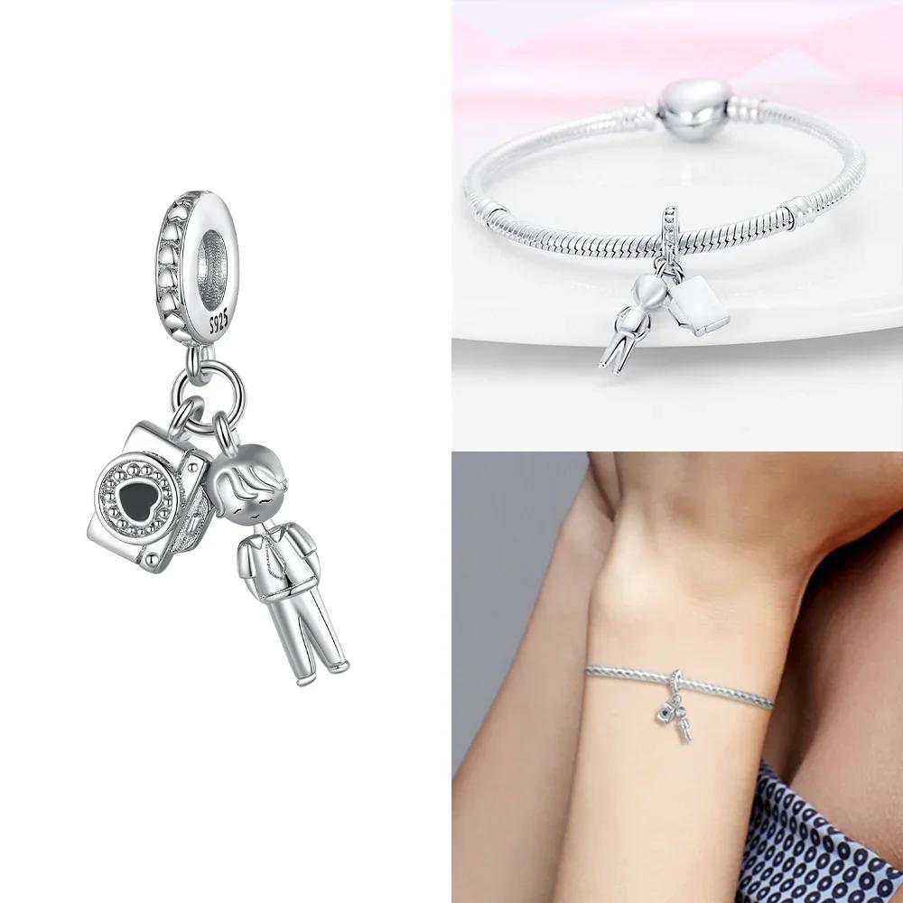 Charms Plataoriginales Lipstick Comb Bag Beads For Charms Copper Bracelet Beads Jewellery Making Women'S Gift