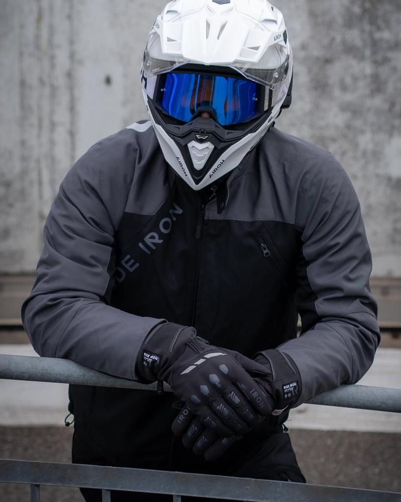 RIDEIRON Motorcycle Gloves, Winter, Waterproof, Smartphone Compatible, Cold Weather, Windproof, Protective, Fleece-Lined, Non-Slip, Unisex