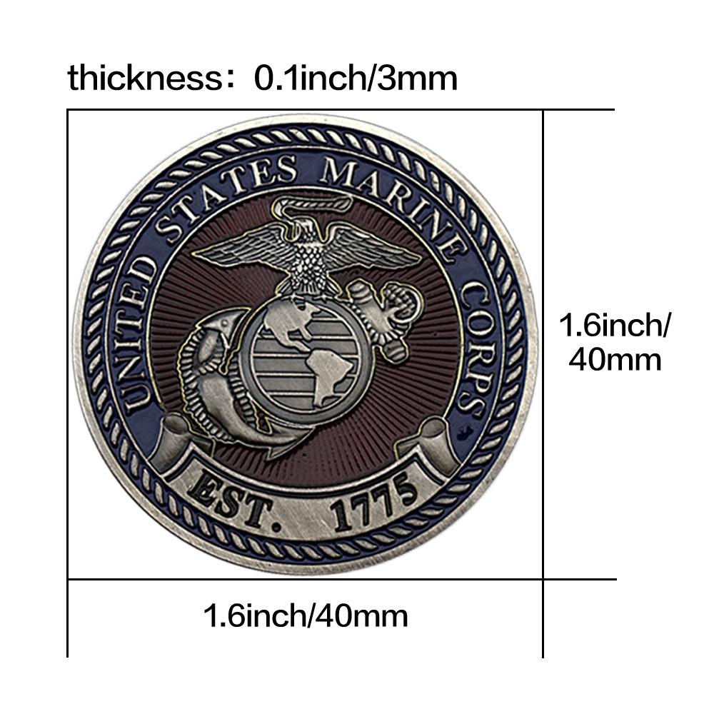 US Marine Corps EST.1775 Challenge Coin Gedenkmünze Metallmedaille Sammlung Geschenk