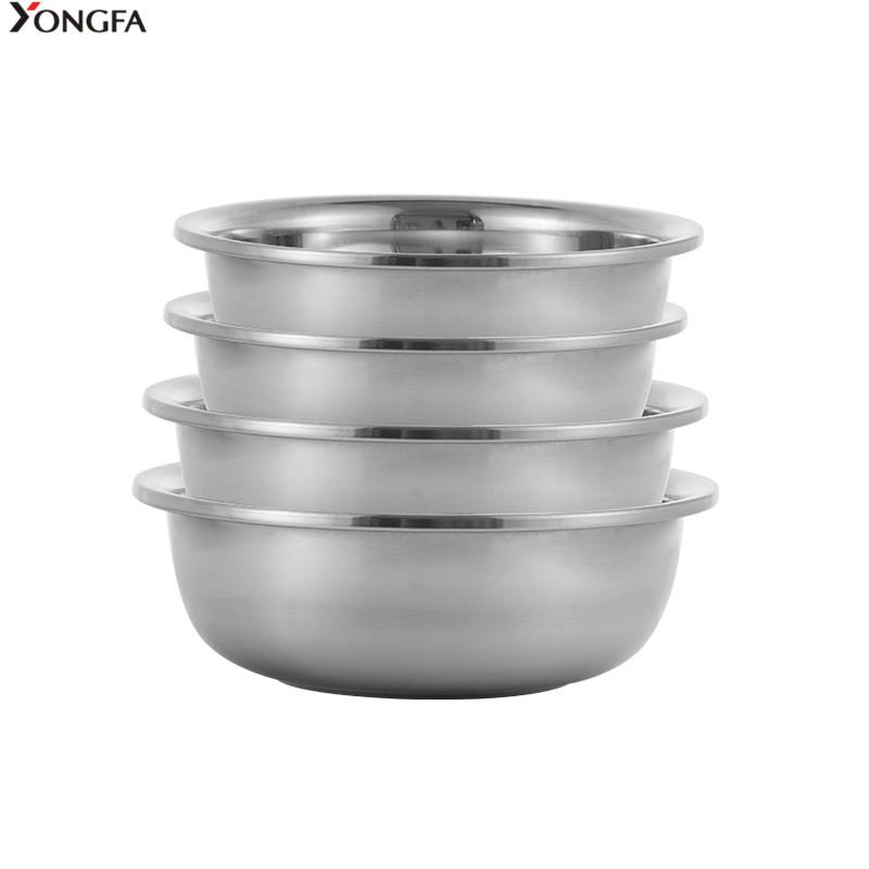 Hot Sale Kitchen Stainless Steel Mixing Bowl Set Salad Bowl Serving Bowls Washing Basin for Kitchen 30*30*10.5cm
