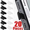 20-1 Stück Silikon Staubschutzstecker IOS Ladeanschluss Schutz Stopper Kappe Abdeckung für iPhone 14 13 12 Pro Max/14 13 Plus Staubschutzstecker