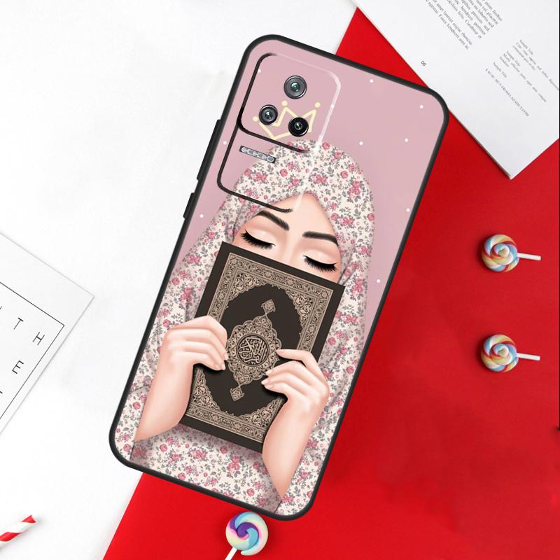 Muslim Islamic Gril Eyes Hijab Cover For Xiaomi 11T 12T 13T 14T Pro 13 14 15 Ultra POCO X7 Pro X3 X5 X6 F5 F6 M6 Pro Case