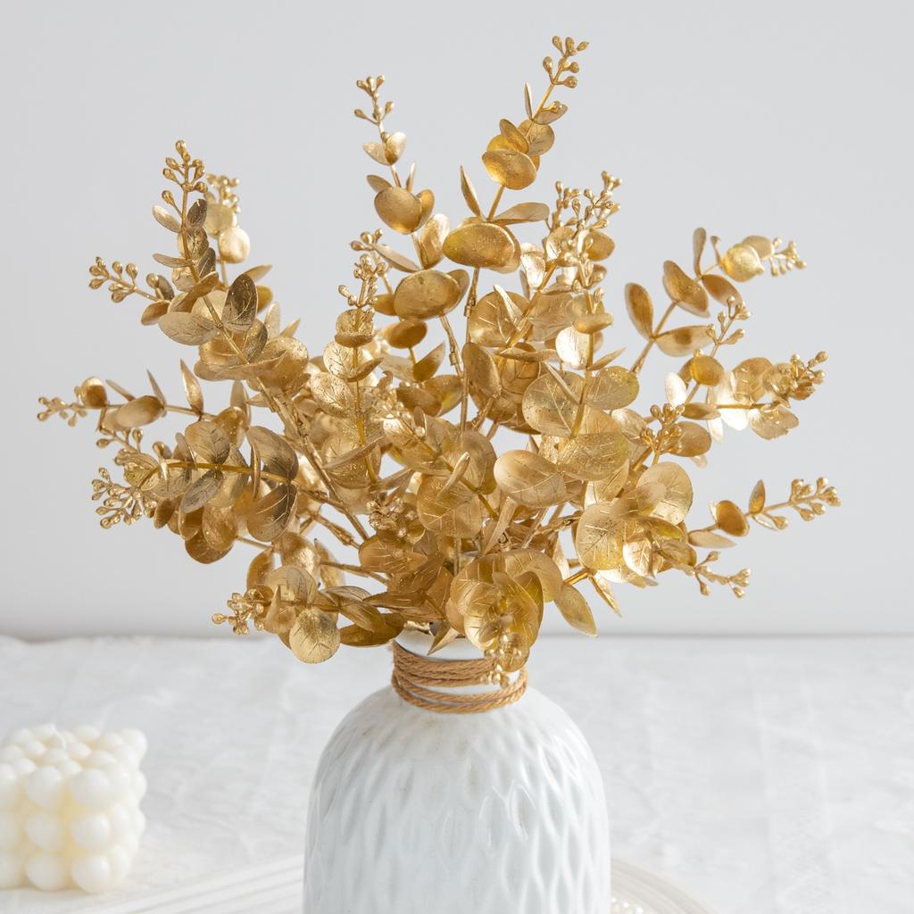 Artificial Eucalyptus Leaves Wholesale Fake Plant Vase Home Room Table Party Wedding Decor Garden Valentine's Diy Gift Scrapbook