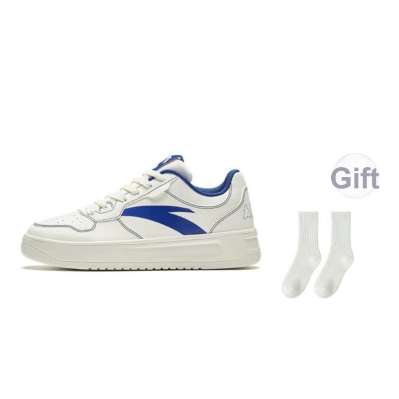 Anta Lightweight Comfortable Slip Resistant Durable Low Top Skate Shoes Men Sneakers White 912518001Q-1