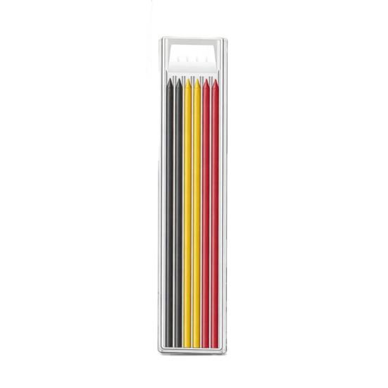 2.8mm Solid Carpenter Pencil Built-in Sharpener Scratch-resistant Graphite Manual Operation Woodworking Marking Pencil for Construction