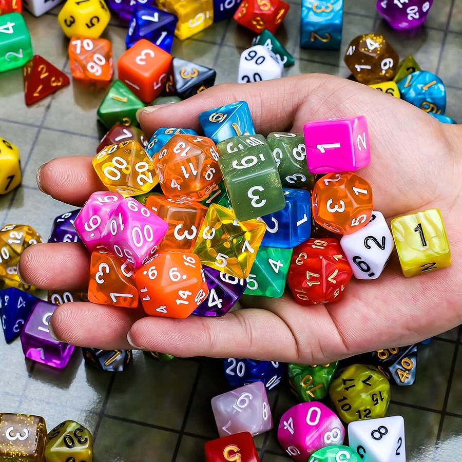 35pcs Polyhedral Dice Set with Black Storage Bag Color Number Polyhedra Dice RPG D&D Role-playing Games Accessories ZSY