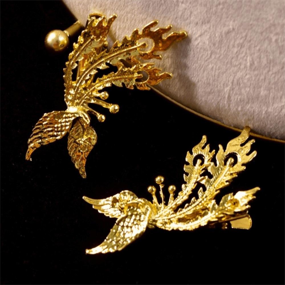 Zinc Zinc Alloy Tassel Hairpins Ancient Style Bridal Hair Ornament Phoenix Hairpin Set  Hanfu Accessories