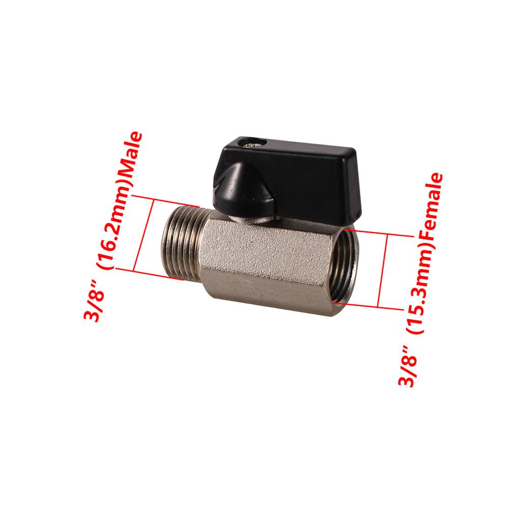 1/8" 1/4" 3/8" 1/2" BSP Male/Female Thread Mini Brass Ball Valve Air Compressor Switch Garden Irrigation Water Shut Off Valve
