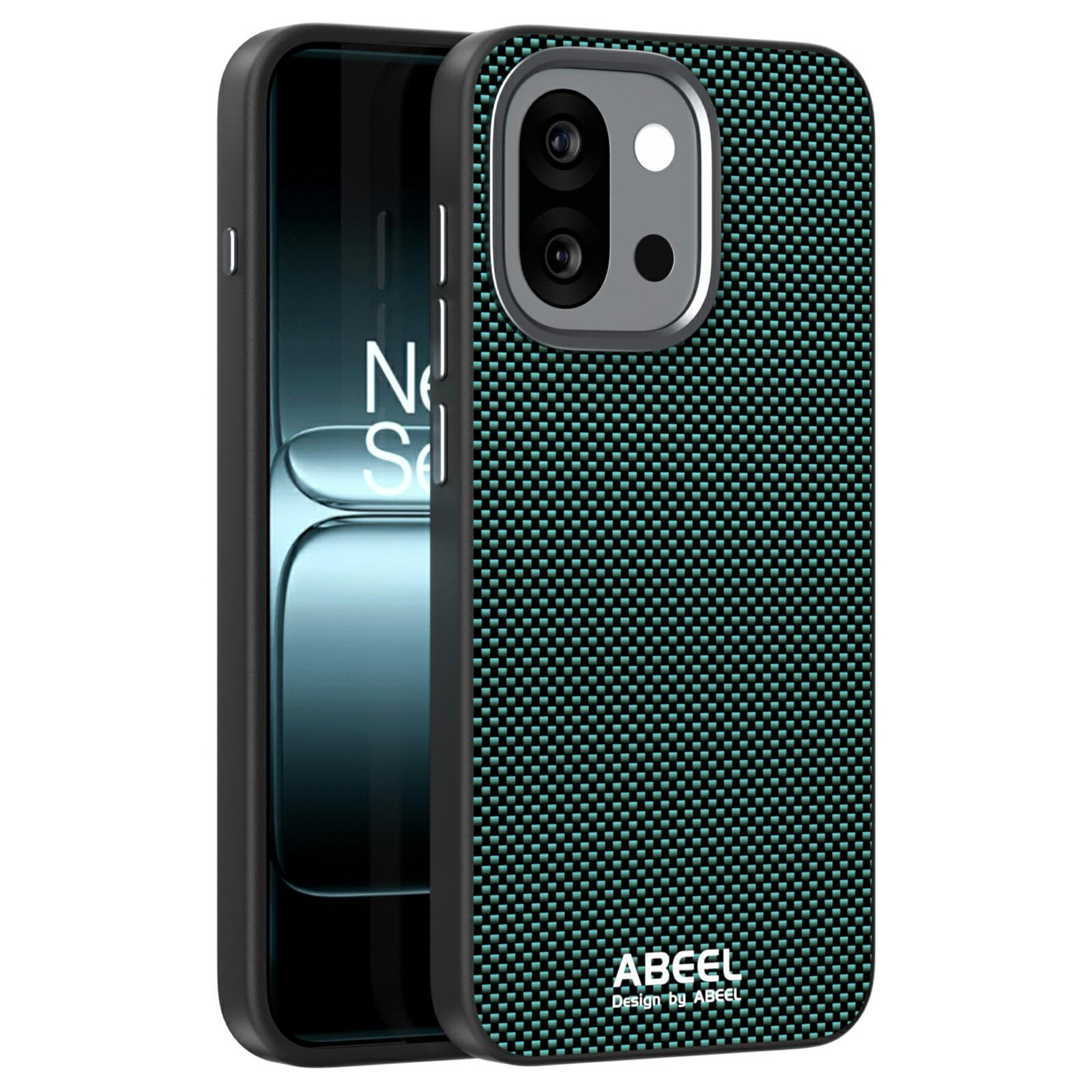 

ABEEL Чохол для OnePlus 13T 5G Сумісний з MagSafe Друкований ПК ТПУ Алюмінієвий сплав Шкіряний чохол для телефону Green