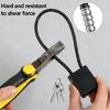 High Strength Cycling Lock Steel Cable Bike Lock with Key Flexible Antitheft Padlock For Cabinets, Helmets