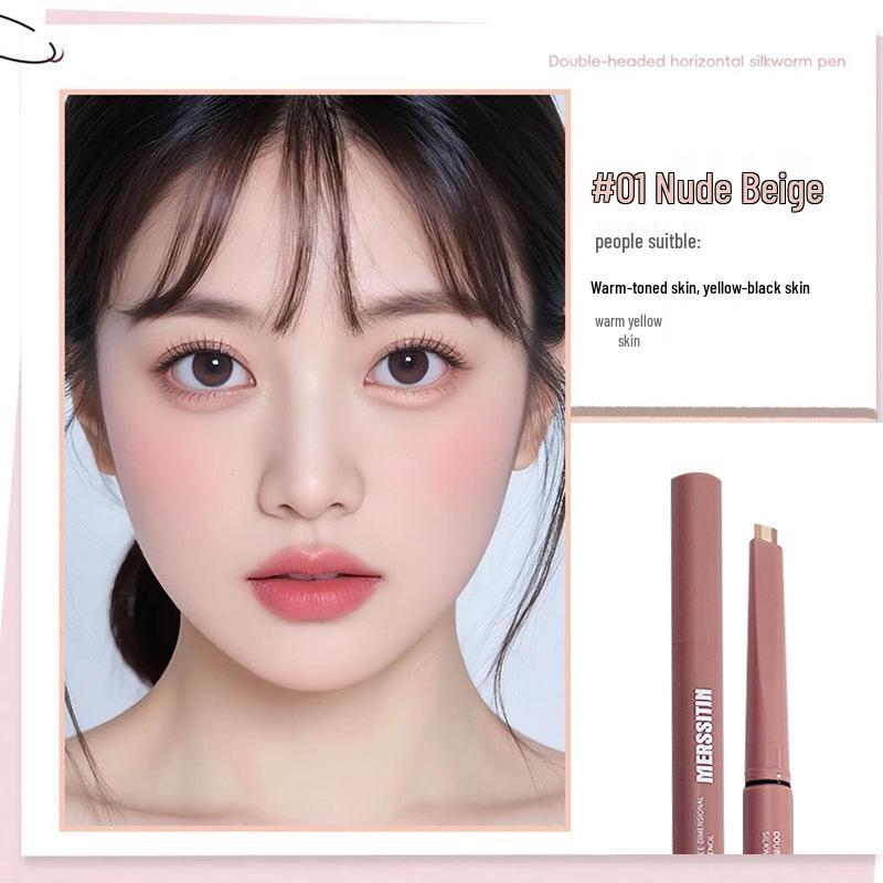 Merssitin Dual Tip Tear Trough Highlighter Pen - Beginner-Friendly for Natural Look