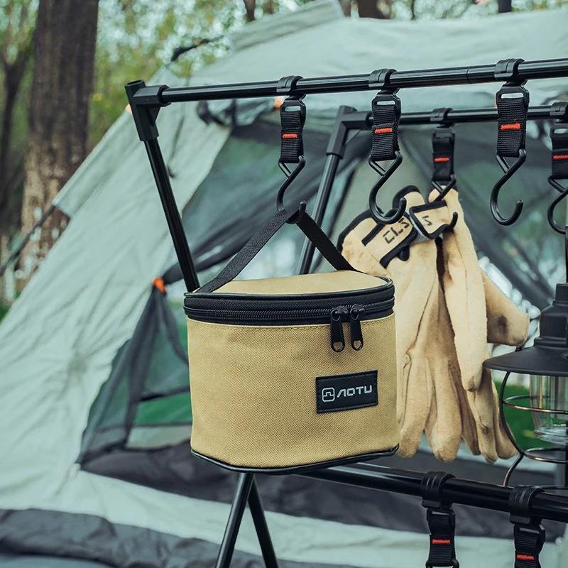 1 PCS Large Capacity Outdoor Picnic Camping Bag, Foldable Portable Cooking Utensil Storage Bag, Lightweight And Multifunctional