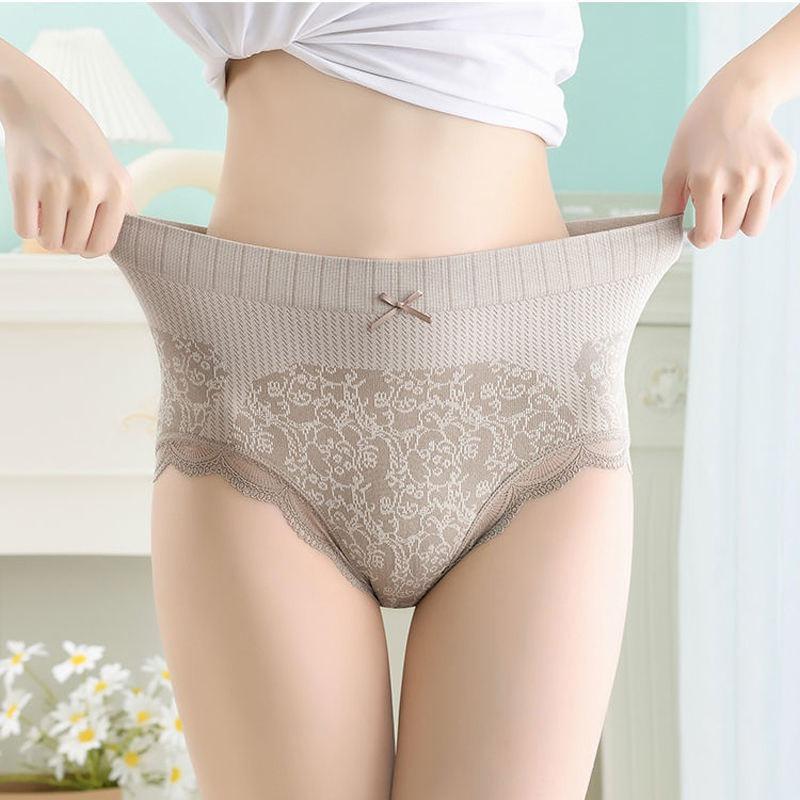 Damen Unterwäsche mit hohem Bund Slips Panty Dreieckshose Spitze Nahtlos Damenunterhosen