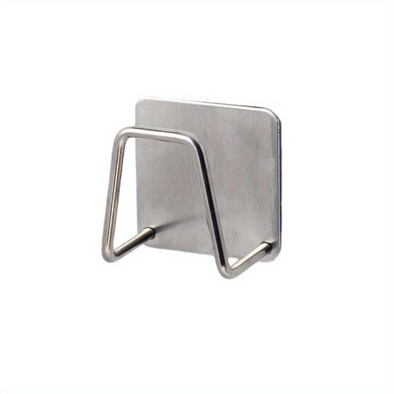 

1pc Stainless Steel Wall-Mounted Sink Drain Rack Soap Holder - Space-Saving Kitchen & Bathroom Organizer