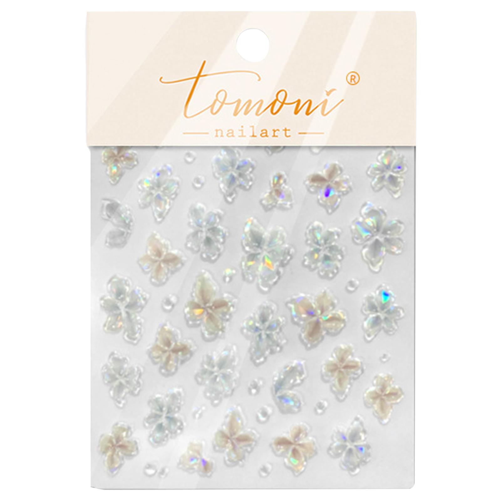 

2Pcs Nail Art Stickers for Women Girls Adhesive Glossy Nail Decals Manicure Accessories DIY Nail Design Decor Delicate Floral Nail Stickers One Size