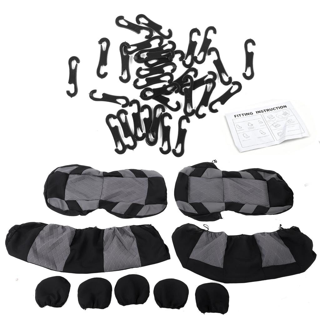   Car Seat Covers, 9PCS Front and Rear Seat Protectors, Full Set Auto Seat Covers, Front Seats   Compatible