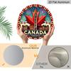 2D Flat, 1pc Toronto Canada Patriotic Flag Metal Wall Art - Retro Historic Buildings & Fireworks Sign with Maple Leaf Design, Durable Aluminum