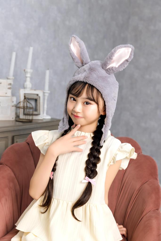 Clearstone Cosplay Halloween Fluffy Gray Headgear, Bunny, Kids,
