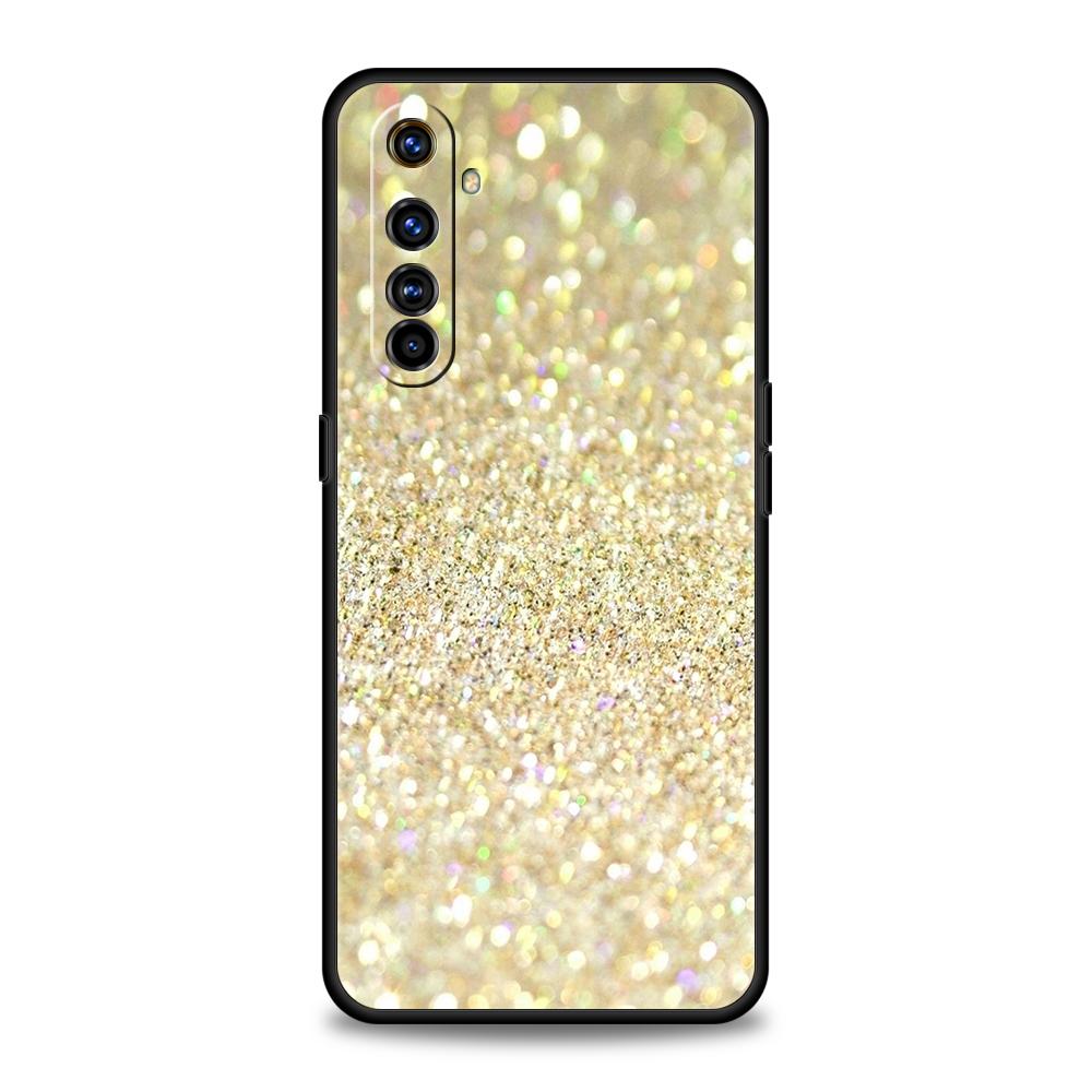 Silicone Morbido Rosa Glitterato Per Realme 8i 9i 9 Pro Plus GT2 Pro C3 6 7 8 Pro C21 C11 C25 Pro 5G Cover per Telefono Antiurto Custodie Borsa