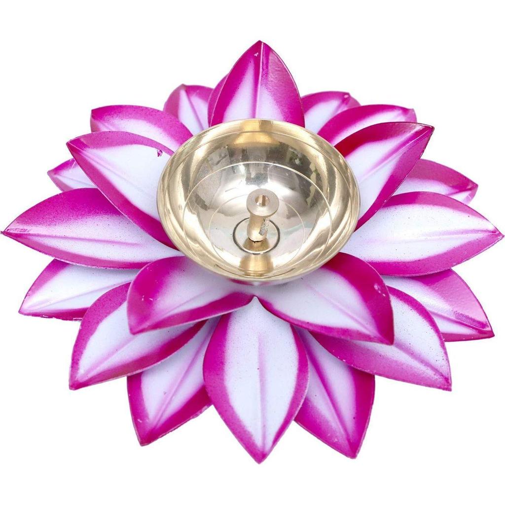Diya für Puja Diwali Dekorationsartikel Messing Lotus Kamal Diyas Öllampenständer für Pooja-Raum Zuhause Diwali Dekorationsartikel