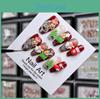 Cute Cartoon Style Handmade Christmas Nail Art Tips For Ladies In Medium Size L With Five-piece Set