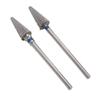 2pcs Tungsten Tapered Nail Drill Bit Rotary Cuticle Removal Manicure Pedicure Tool Cone Shaped Nail Drill Bit for