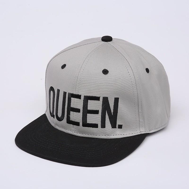 Embroidery Alphabet Hip Hop Hat, Outdoor Sports Visor Hat Sun Protection Hat King queen Baseball Cap